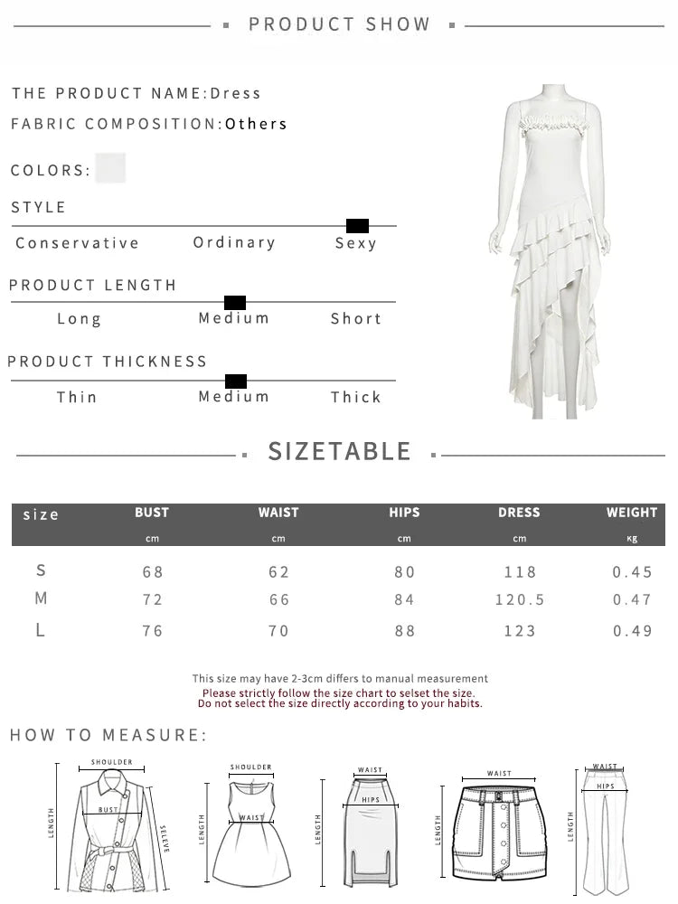 LIZAKOSHT  -  Y2K Tierred Maxi Dress Women Chic Summer Trend Irregular Split Hem Wrap Elegant Beach Club Party Vacation Vestidos
