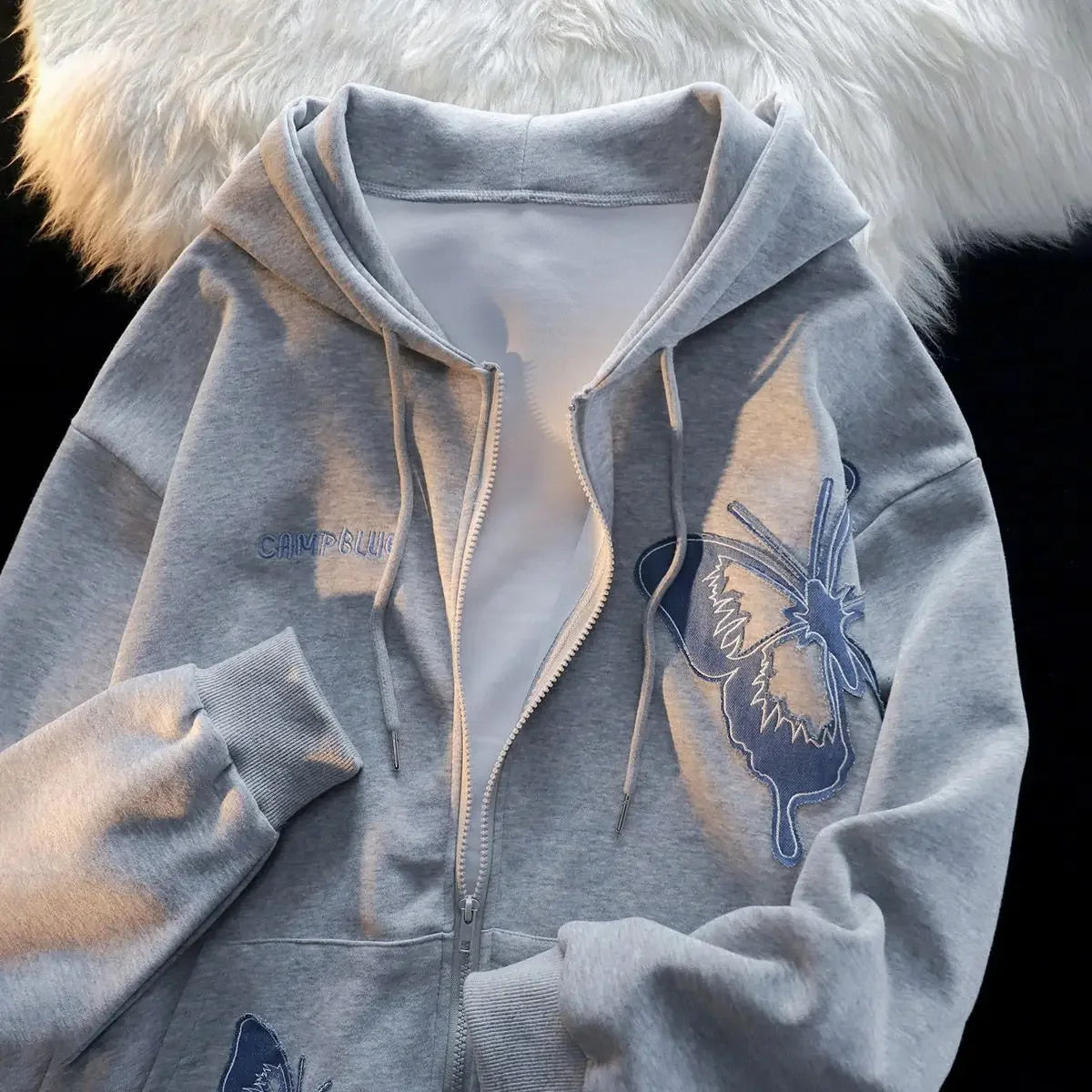 LIZAKOSHT  -  Women Clothing Y2k Hoodies Jackets Streetwear BF Casual Sweatshirts Oversized Tops Chic Hooded Butterfly Hoodie Ropa Mujer