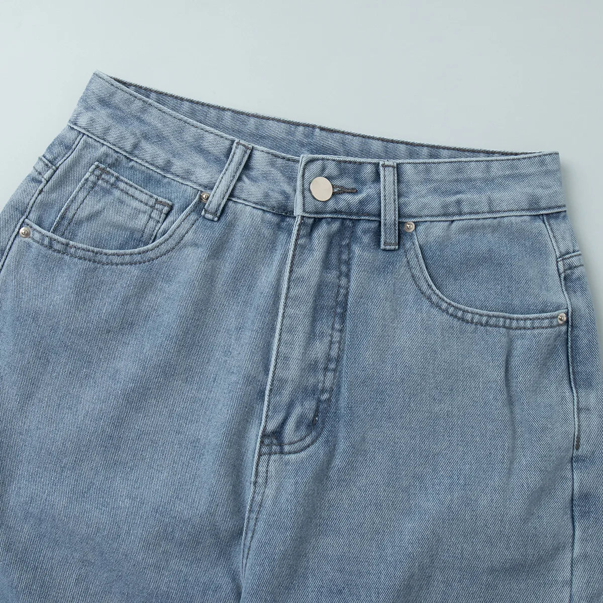 LIZAKOSHT  -  Retro High Waist Straight Jeans Autumn and Winter Women's Temperament Feet Jeans