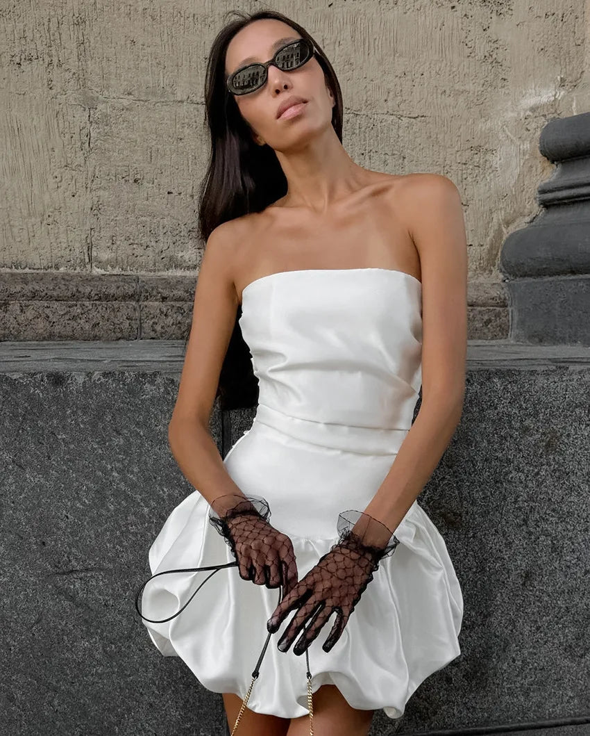 LIZAKOSHT  -  Birthday Party Dress For Women Niche Design Sense Bra Dress Cultivate Oneself Flower Bud Skirt Dress Skirt Luxury