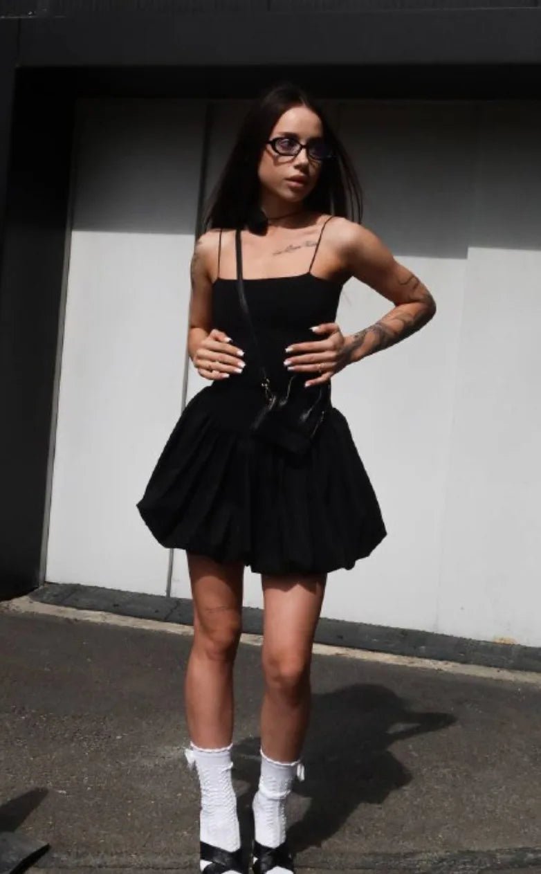 LIZAKOSHT  -  Spring Slim Temperament Dress Sexy Perspective Sling Hip Women's Short Skirt