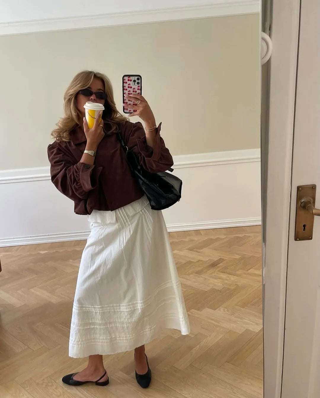 LIZAKOSHT  -  Retro Brown Suede Short Jacket Elegant Women Stand Collar Full Sleeves Single Breasteds Loose Coats Autumn Chic Lady Street Wear