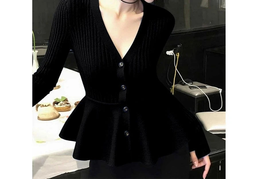 LIZAKOSHT  -  Winter Fashion High Knowledge Dressing Style Atmosphere Light Luxury Beautiful Knitted Top for Women