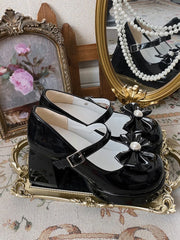 LIZAKOSHT  -  Sweet Original Lolita High Heels Japanese Cute Thick Sole Elevated Round Toe Lolita Medium Heels Lo Shoes Female