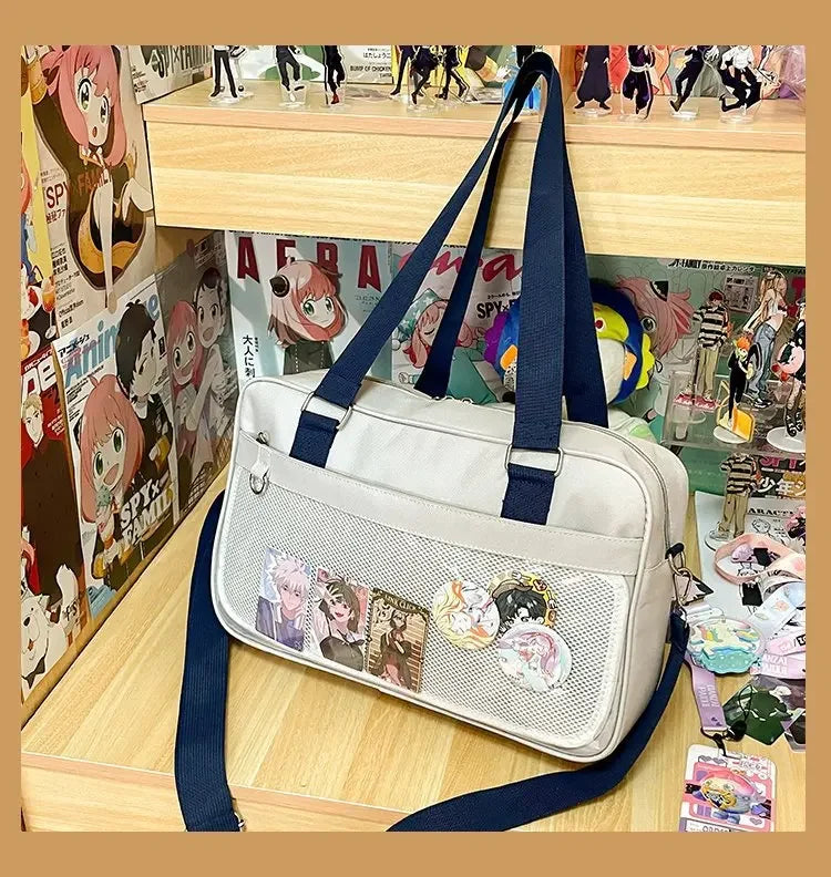 LIZAKOSHT  -  Japanese School Supplies JK Uniform Bag Two-dimensional Shoulder Slung Handbag Commuter Cereal and Pain Bag Shoulder Bag Women