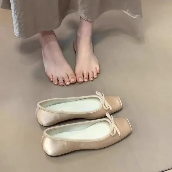 LIZAKOSHT  -  Increased Internal Butterfly-Knot Shoes Woman's Slippers Soft Butterfly-knot Butterfly-Knot Female Shoes Increased Internal