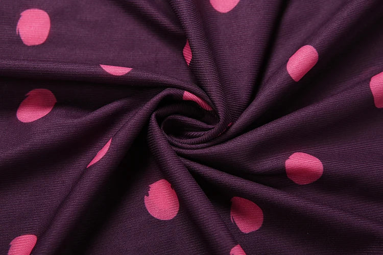 LIZAKOSHT  -  Polka Dot Print 2-Piece Set Hakter Bandage Backless v-Neck Vest+Folds Elastic Waist Skirt Vacation Elegant Suits