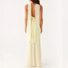 LIZAKOSHT  -  Women 3D Floral Tube Strapless Maxi Bodycon Dress with Scarf Sexy Club Party Y2k Summer Backless Mesh Long Dresses