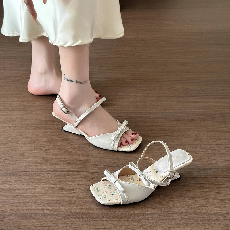 LIZAKOSHT  -  New Summer Butterfly-knot Women Open Toe Sandals Fashion Wedges High Heels Stripper Party Pumps Shoes