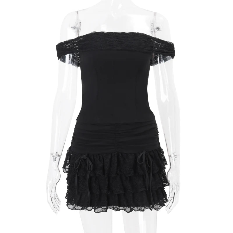LIZAKOSHT  -  Off Shoulder Solid Sexy Fashion Backless Strapless Fairycore Skirt Set 2025 Spring New Prom Party Evening 2 Pieces Set