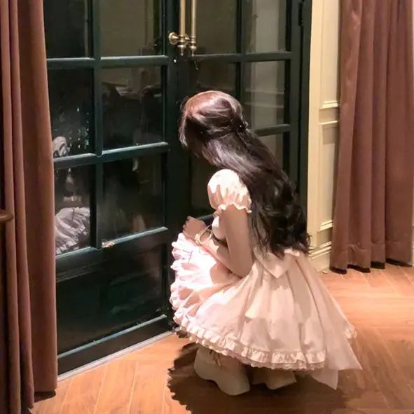 LIZAKOSHT  -  Sweet Hot Girl Pure Sexy Bow Square Collar Dress for Women's Summer Slim Fit A-line Short Dress Fashion Female Clothes