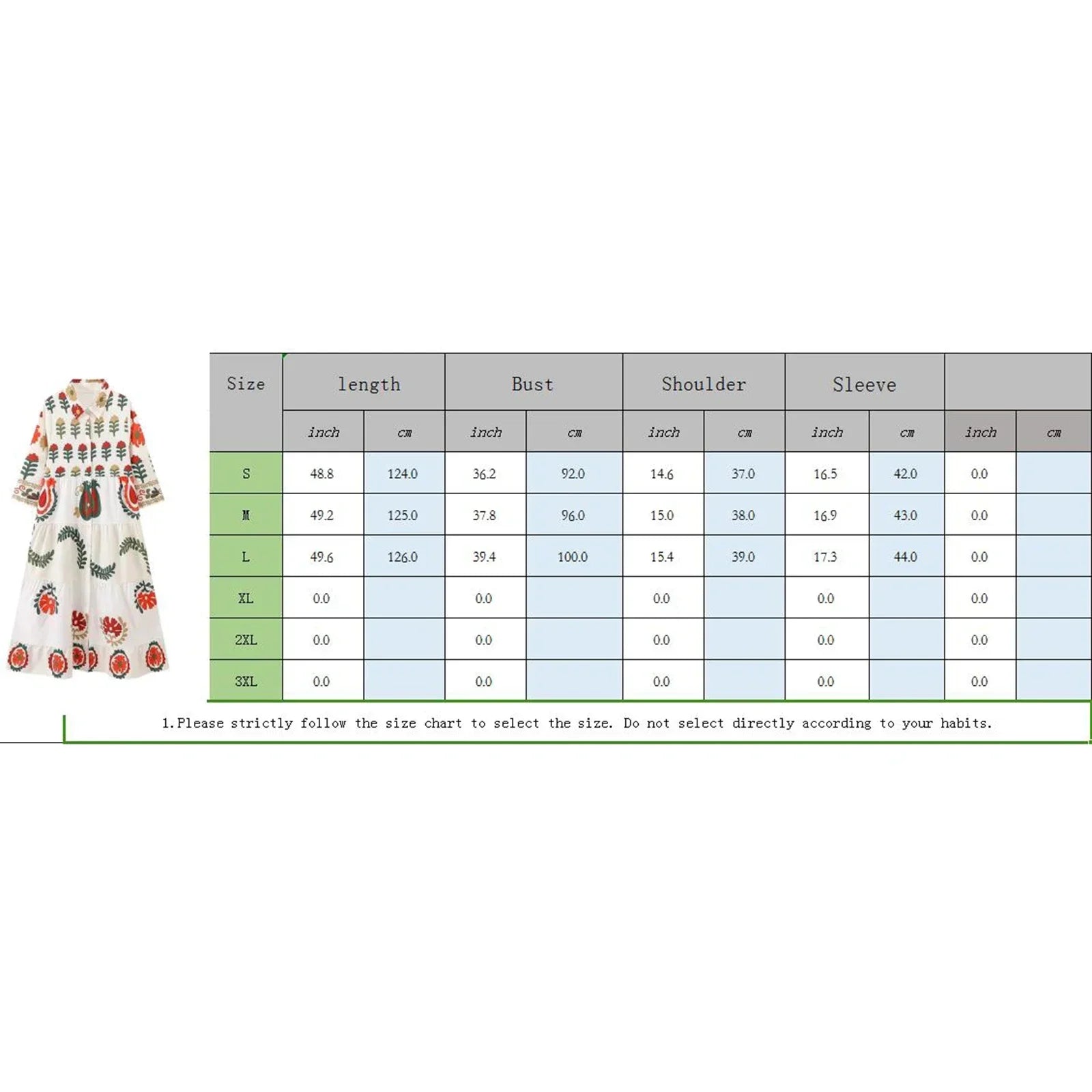 LIZAKOSHT  -  Women's Floral Long Shirt Dress 3/4 Sleeve Lapel Neck Button-up Flowy Loose Dresses