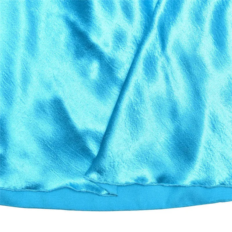 LIZAKOSHT  -  Patchwork Sleeveless Sexy fashion  Lace-up Mini Dress Women Robe Satin Strapless Backless High Waist A-line Club Dress