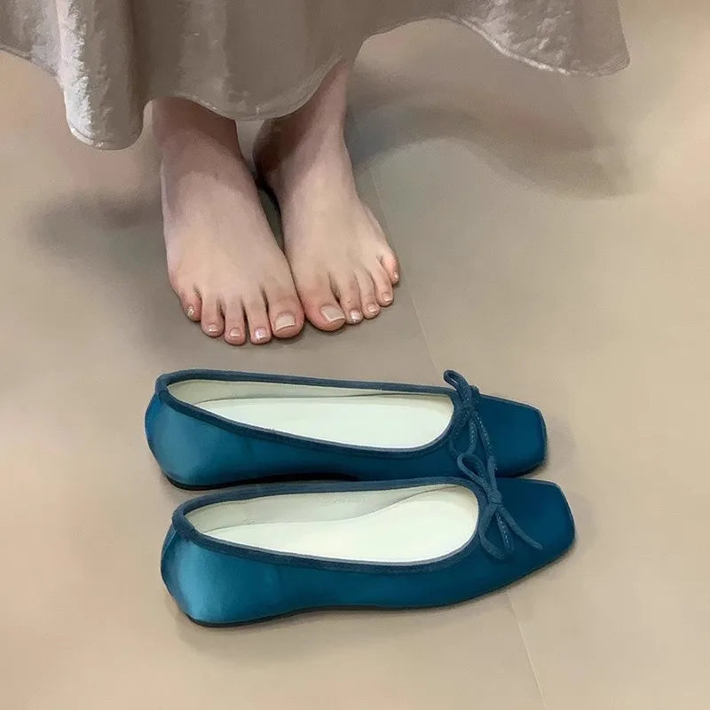 LIZAKOSHT  -  Increased Internal Butterfly-Knot Shoes Woman's Slippers Soft Butterfly-knot Butterfly-Knot Female Shoes Increased Internal