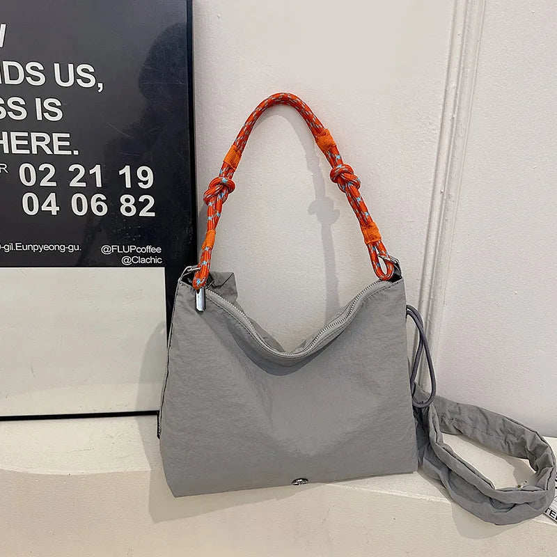 LIZAKOSHT  -  New Fashion Winter Comfortable and Versatile Texture Hobo Bag Cotton Puff Leisure Shoulder Bag Wrinkled Commuting Crossbody Bag