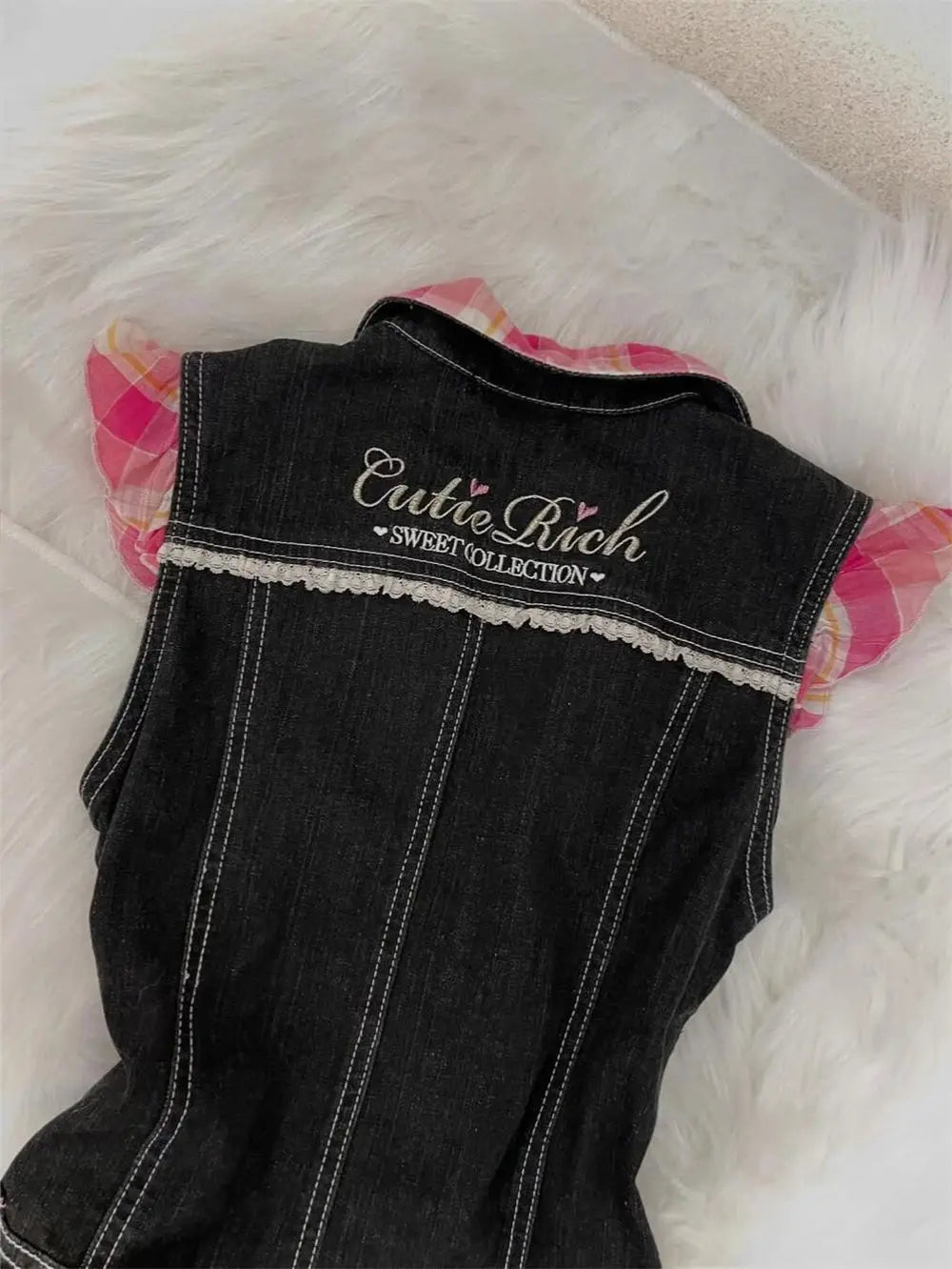 LIZAKOSHT  -  Hot Sweet Denim Skirt Slim Goth Womens Dresses Y2k Sleeveless Punk Vintage Harajuku Korea Striped 2000s Camis Grunge Emo fashion