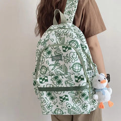 LIZAKOSHT  -  Japanese Original Graffiti High-capacity Backpack Women Preppy School Backpack for Students Casual All Match Niche Travel Bag