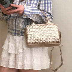 LIZAKOSHT  -  Hot Girl Y2k Star Embossed Handbag Women Champagne Gold Large Capacity Pillow Shoulder Bag Ladies Fashion Harajuku Crossbody Bag