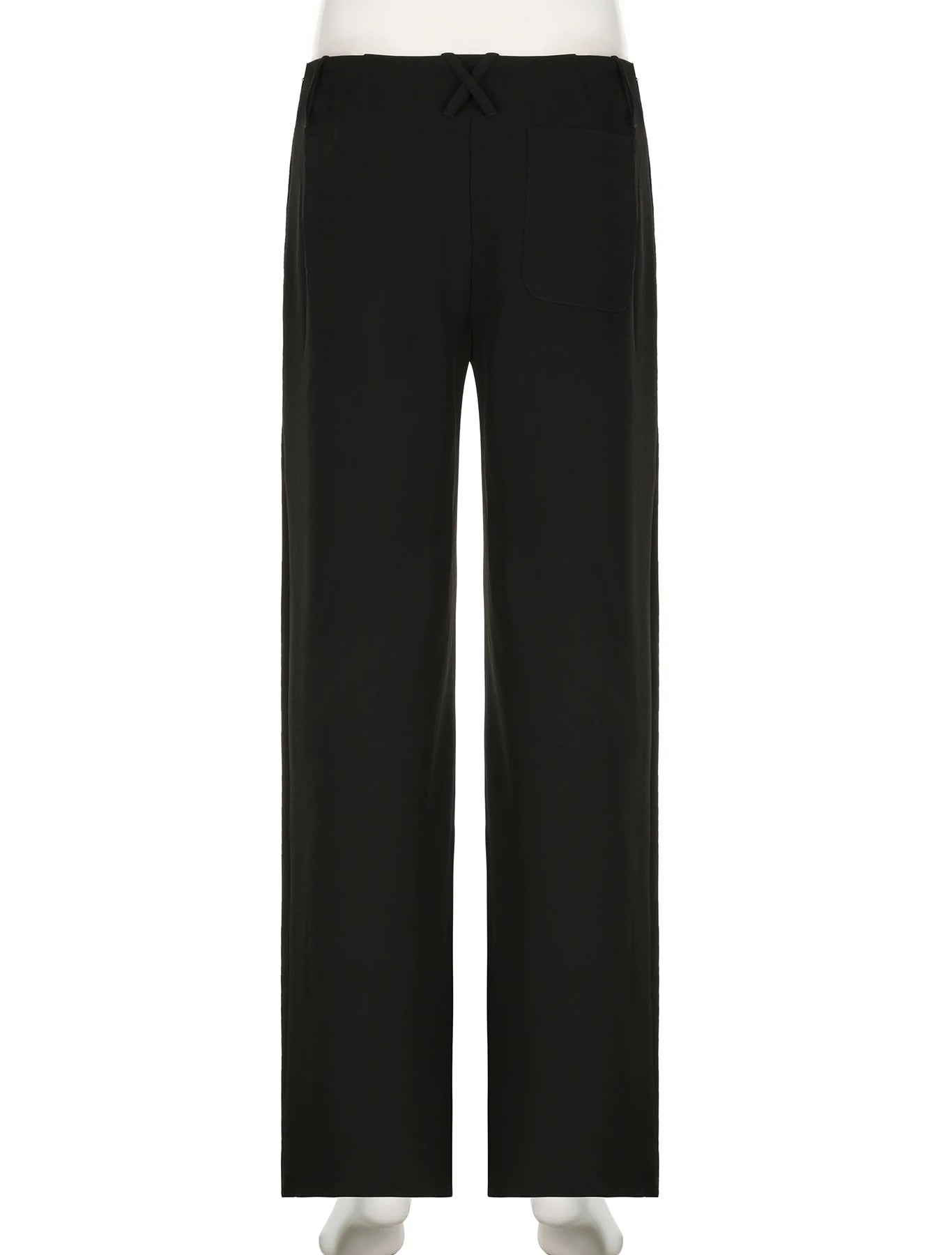 LIZAKOSHT  -  Casual Loose Solid Suitpants Office Lady Basic Mid-Waisted Straight Wide Leg Pants Women Summer Fashion Streetwear