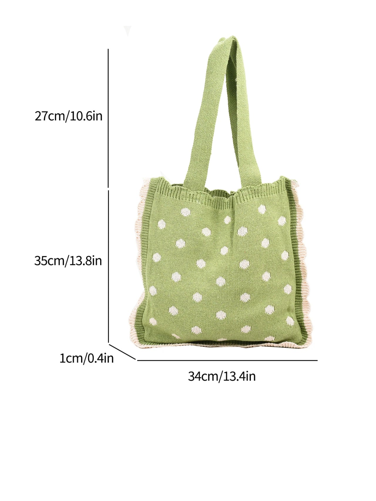LIZAKOSHT  -  Cute Knit  Dot Large Tote Handbags and Purses Women Shoulder Bags New Faux Fur Designer Ladies Shopping  Bag High Quality