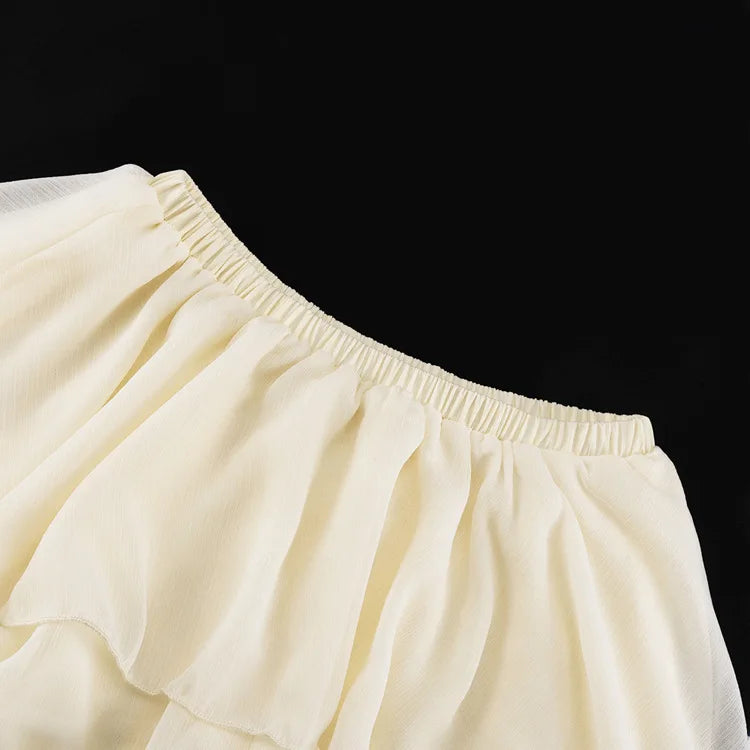 LIZAKOSHT  -  Casual fashion irregular hem skirt women's clothing spring and autumn temperament elastic waist a-word skirt