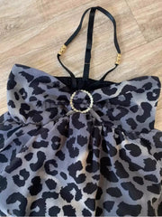 LIZAKOSHT  -  Summer Sexy Crop Tops Ropa Beach Women Halter Neck Backless Loose Vest Sweet Korean Camis Korean Leopard Print Retro Tanks Tops