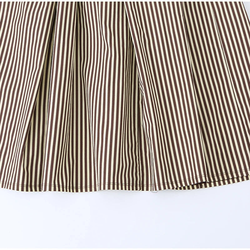 LIZAKOSHT  -  Striped Spaghetti Strap Drop Waist Midi Dress Sleeveless Bustier Summer Casual Women Vestido Chic Fashion Lady Vestido