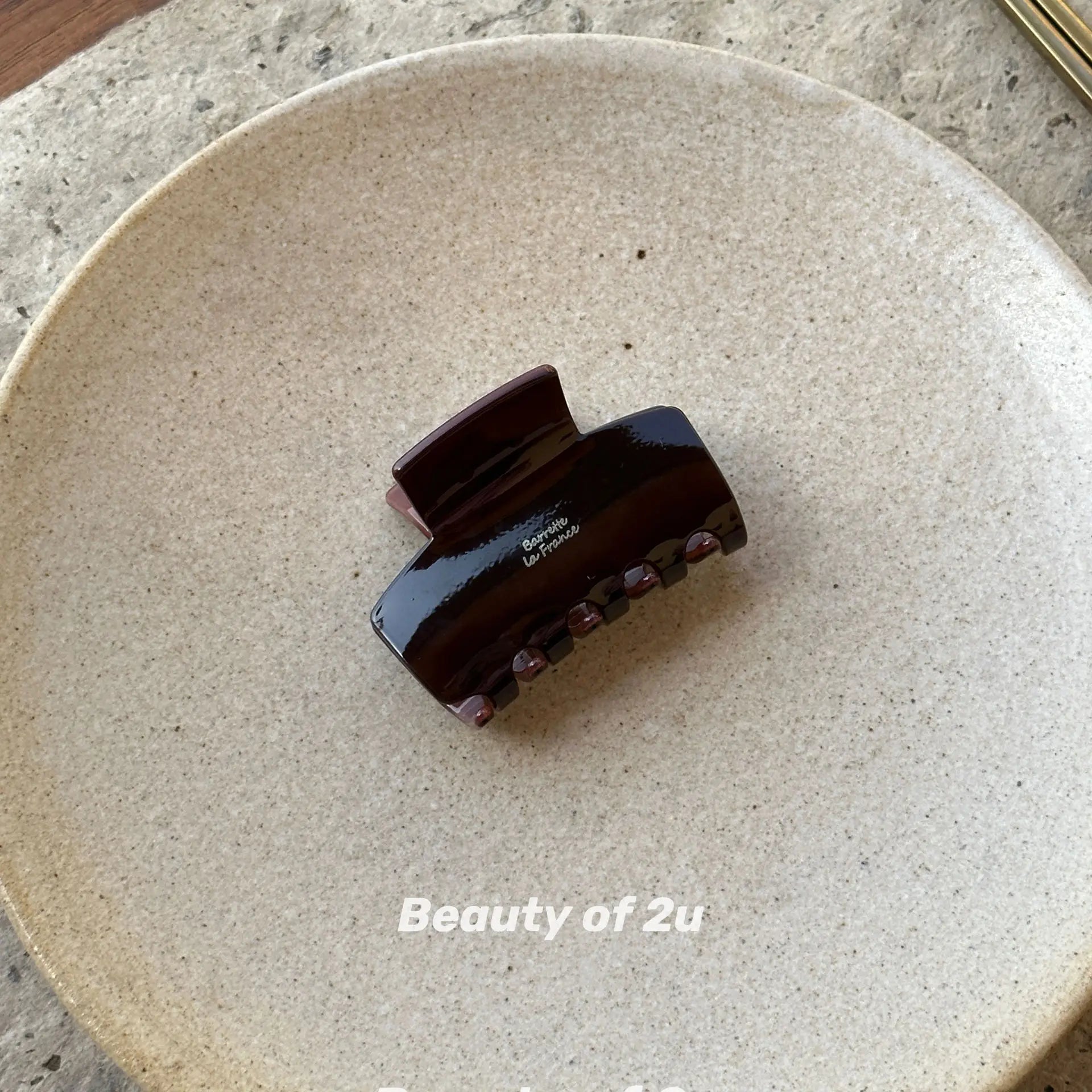LIZAKOSHT  -  1PC Chocolate, Acetate, Grab Clip, Hair Clip, Female, Back of Head, Hair Grip, Premium, Shark, High Quality, Four Seasons
