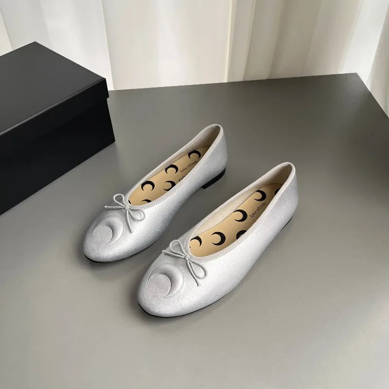 LIZAKOSHT  -  New Knot Flat Bot Single Shoes Women's Slip-On Ballet Shoes Mary Janes Spring and Autumn Casual Fashion Footwear