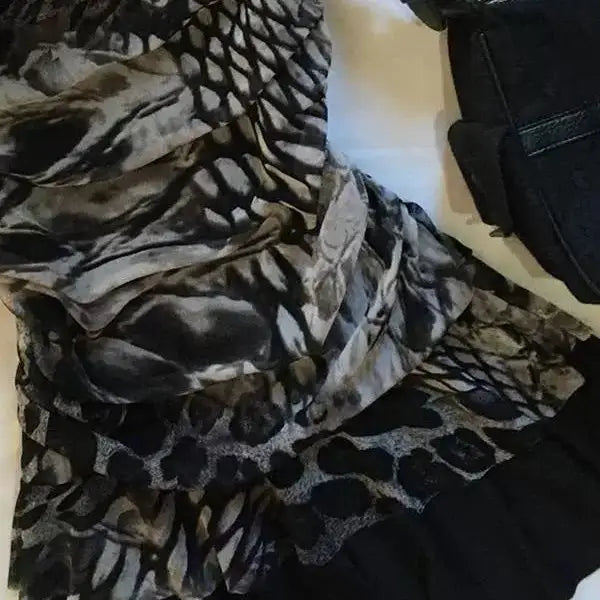 LIZAKOSHT  -  Hot Girl Tube Dresses Goth Leopard Print Slim Sexy Vintage Punk Y2k 90s Backless Mini Skirt Streetwear Aesthetic Harajuku Grunge