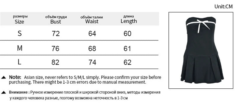 LIZAKOSHT  -  Bow Backless Sexy Mini Dress Women Elegant Party Off Shoulder High Waist Casual Slim Fit Strapless Contrasting Gowns Summer