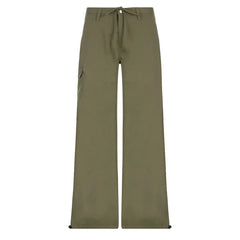 LIZAKOSHT  -  Pants women Green Vintage Baggy Jeans Women Pockets Wide Leg Cargo Pants Streetwear Casual Low Waist Denim Straight Trousers