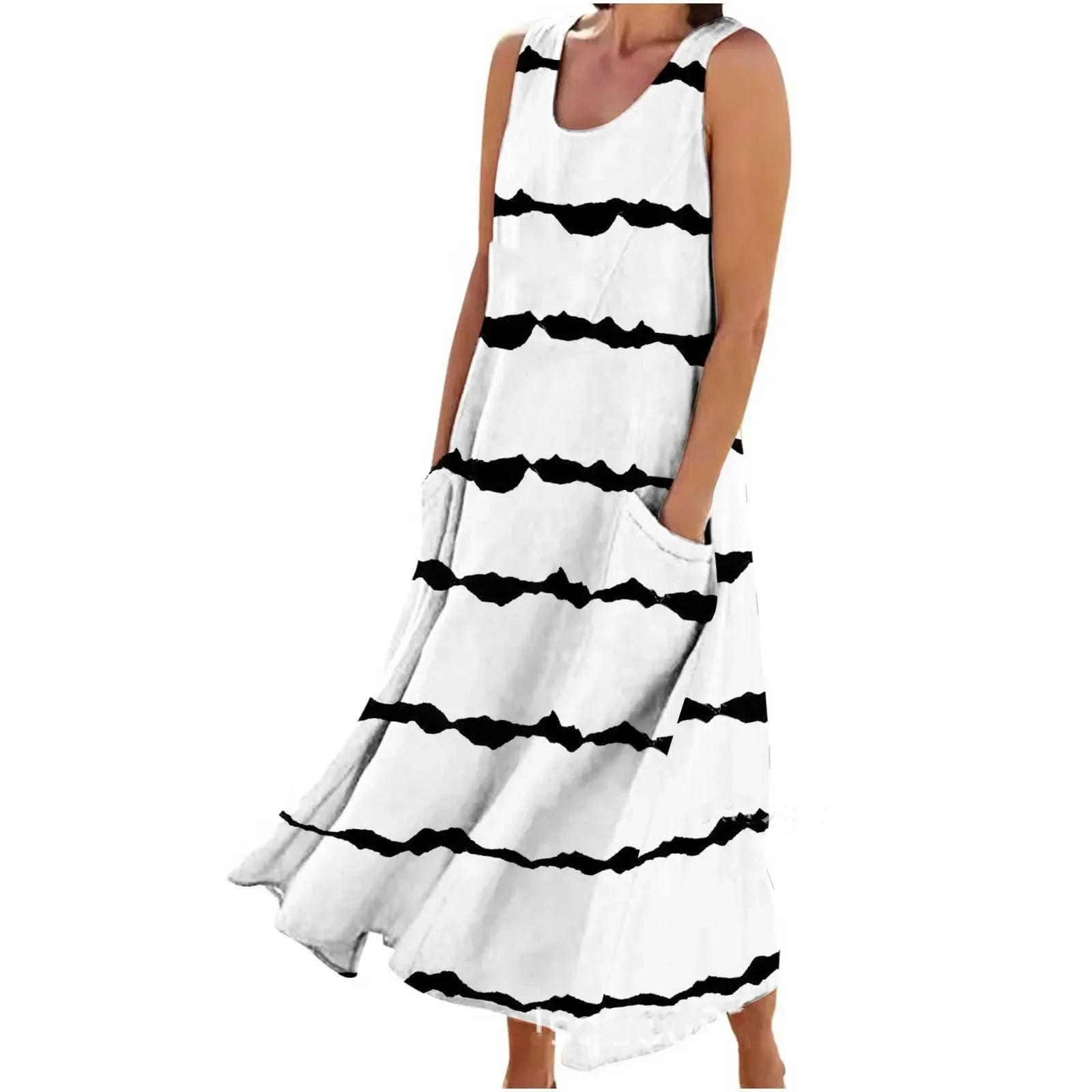 LIZAKOSHT  -  Women Clothing Streetwear Vestido De Festa Vintage Summer Dress for Women Long Dress Loose Fashion Clothes Casual Elegant