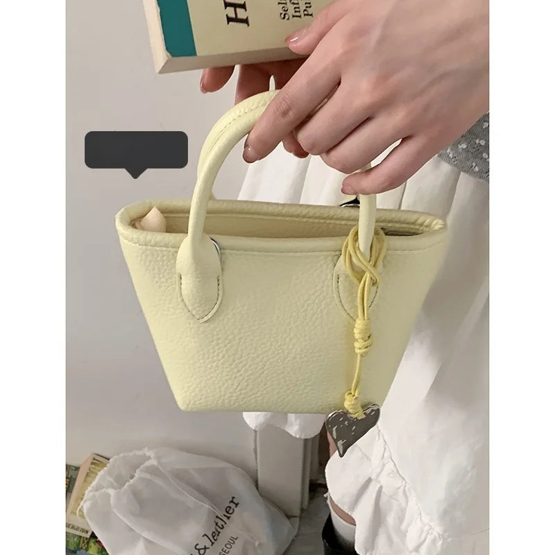 LIZAKOSHT  -  Summer  Handbag Women's Trendy Small Tote Bag Versatile oulder Crossbody Bag Soft PU Leather Daily Use Buet ape