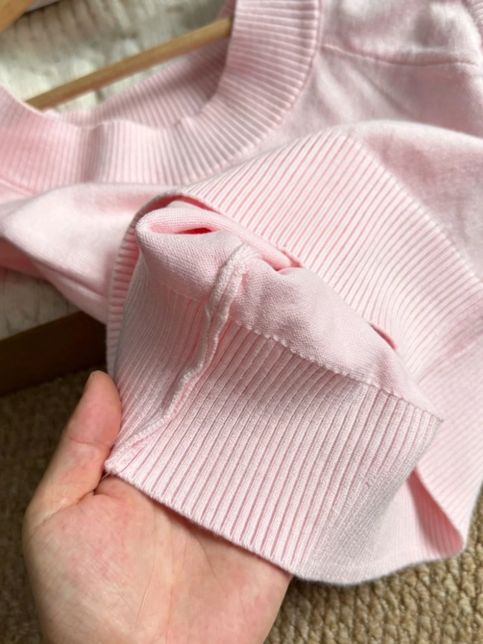 LIZAKOSHT  -   Pink Knitted T-shirts Woman Summer Scoop Neck Short Sleeve Slim T-shirts Female Casual Simple Solid Elegant Cotton Crop Tops