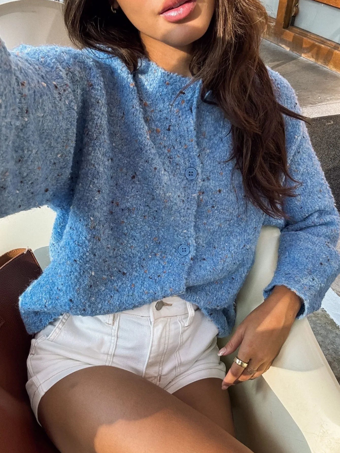 LIZAKOSHT  -  Clothes Autumn Women's Color Polka Dot Splicing Pullover Knitted Sweater