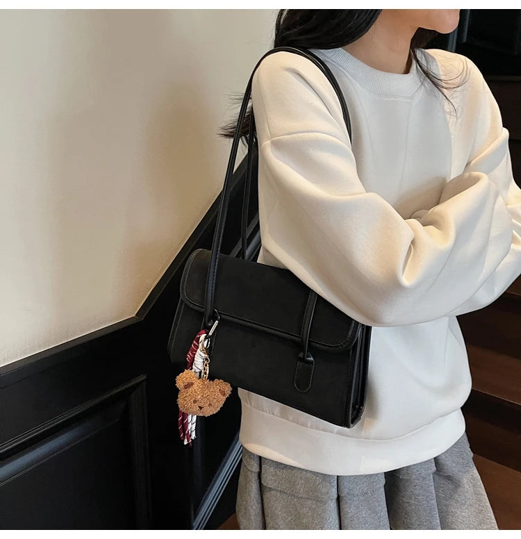 LIZAKOSHT  -  Retro Underarm Bag Large Capaci Casual Commuter Women's Bag oulder Bag Office Bag Faionable Simple Sle Korean Sle