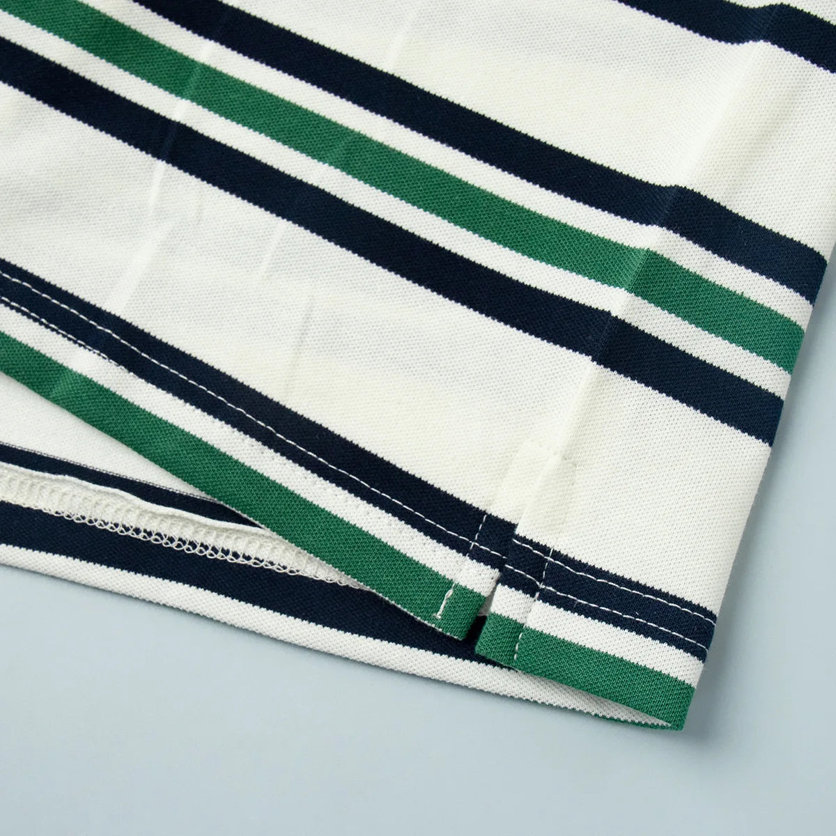 LIZAKOSHT  -  Women Summer Short Sleeve T Shirts Polo Neck Striped Design 95% Cotton Tees Summer Tops For Women Clothes