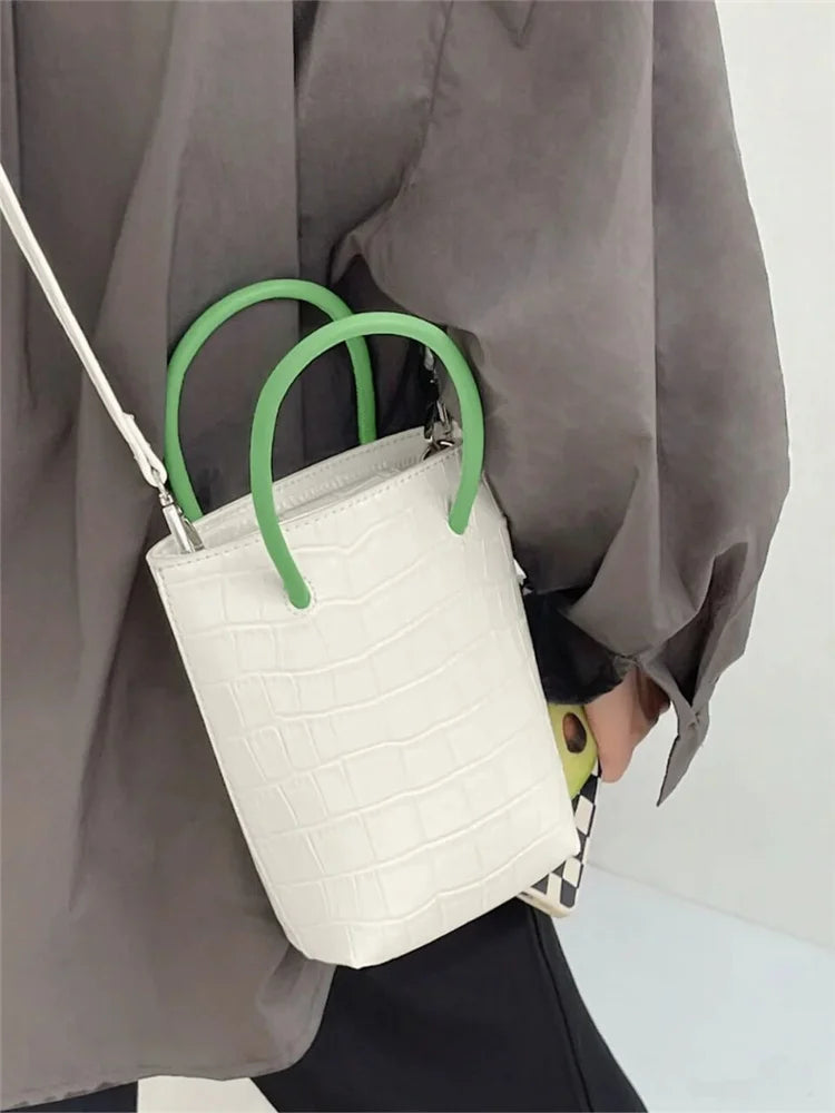 LIZAKOSHT  -  Korean Version Tote Bag New Women's Handbag Spring and Summer Mini Bucket Bags for Female PU Leather Crossbody Bag