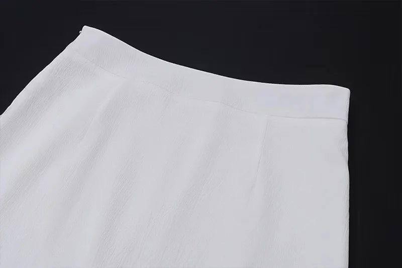 LIZAKOSHT  -  Halter Tank Top Skirt Set Women 2 Piece Single Breasted Backless Bandage Vest Split Long Skirt Matching Sets Lady Outfit