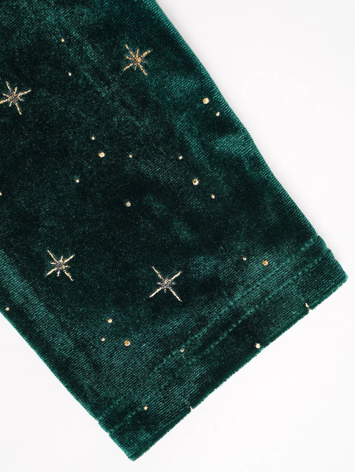 LIZAKOSHT  -  Womens Fall Winter Dresses Embellished Star Print Wrap Front Elastic Shoulder Velvet Long Sleeve Dress New Green Dresses