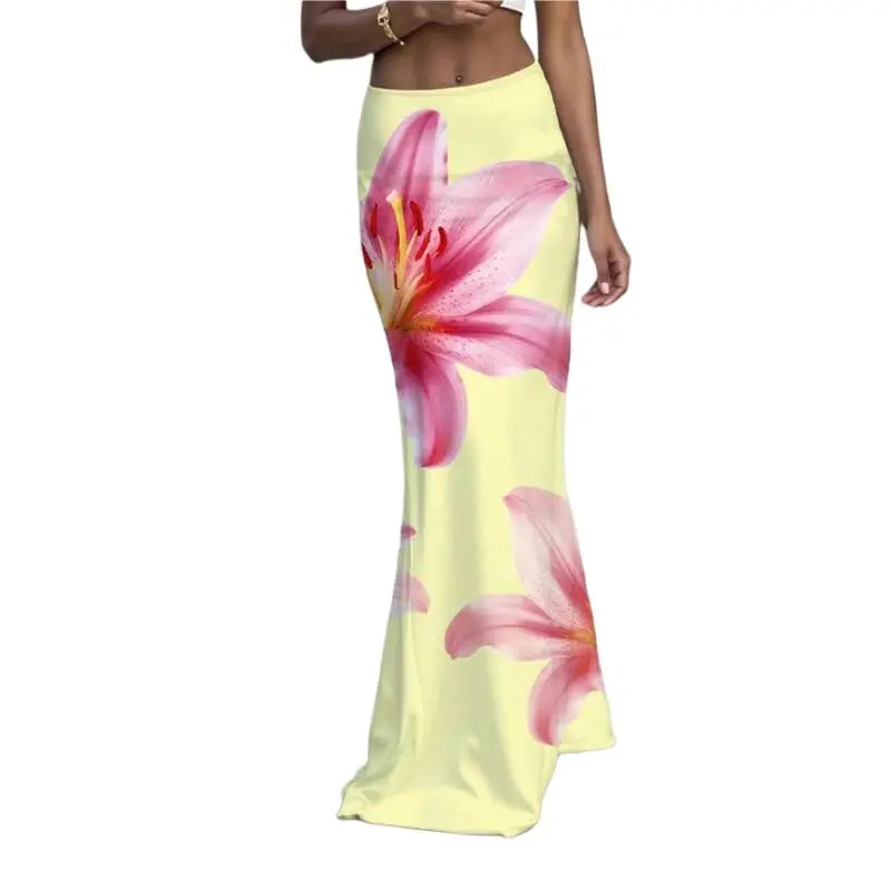 LIZAKOSHT  -  Fashion  Butterfly Printed Skirts Womens Long Skirts For Women Summer Ladies Jupe Bodycon Knit Hip Skirt Beach Saia
