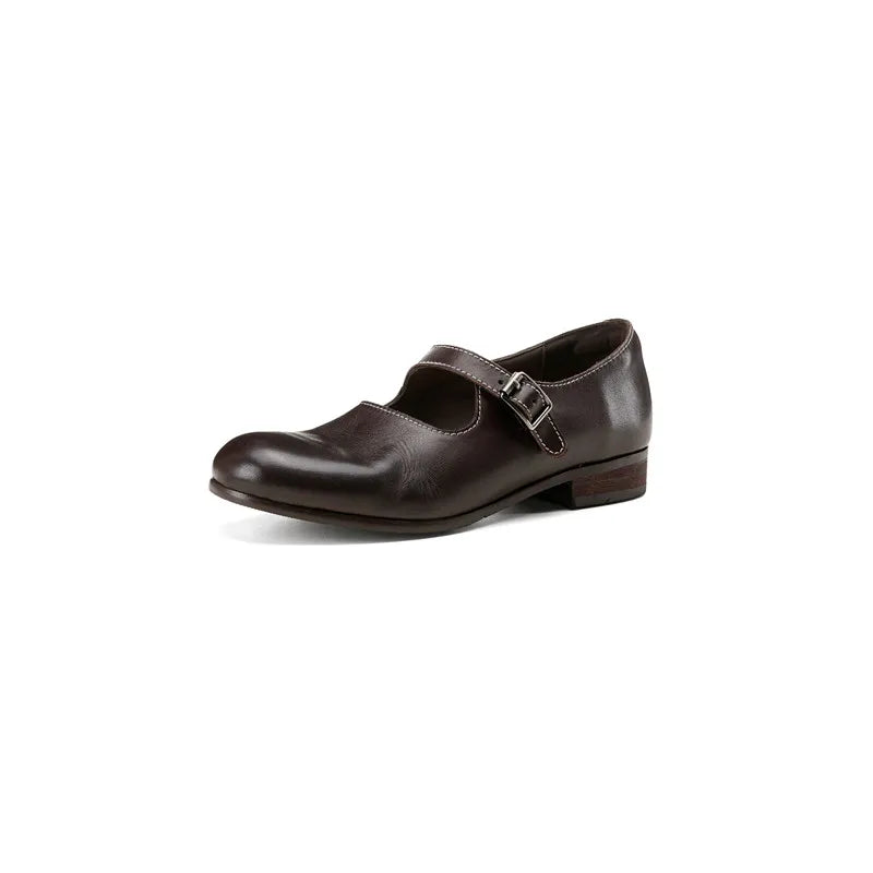 LIZAKOSHT  -  Fashion Women's Shoes New High Quality Genuine Leather Round Head Mary Janes Leather Shoes Daily Commuter Women's Shoes
