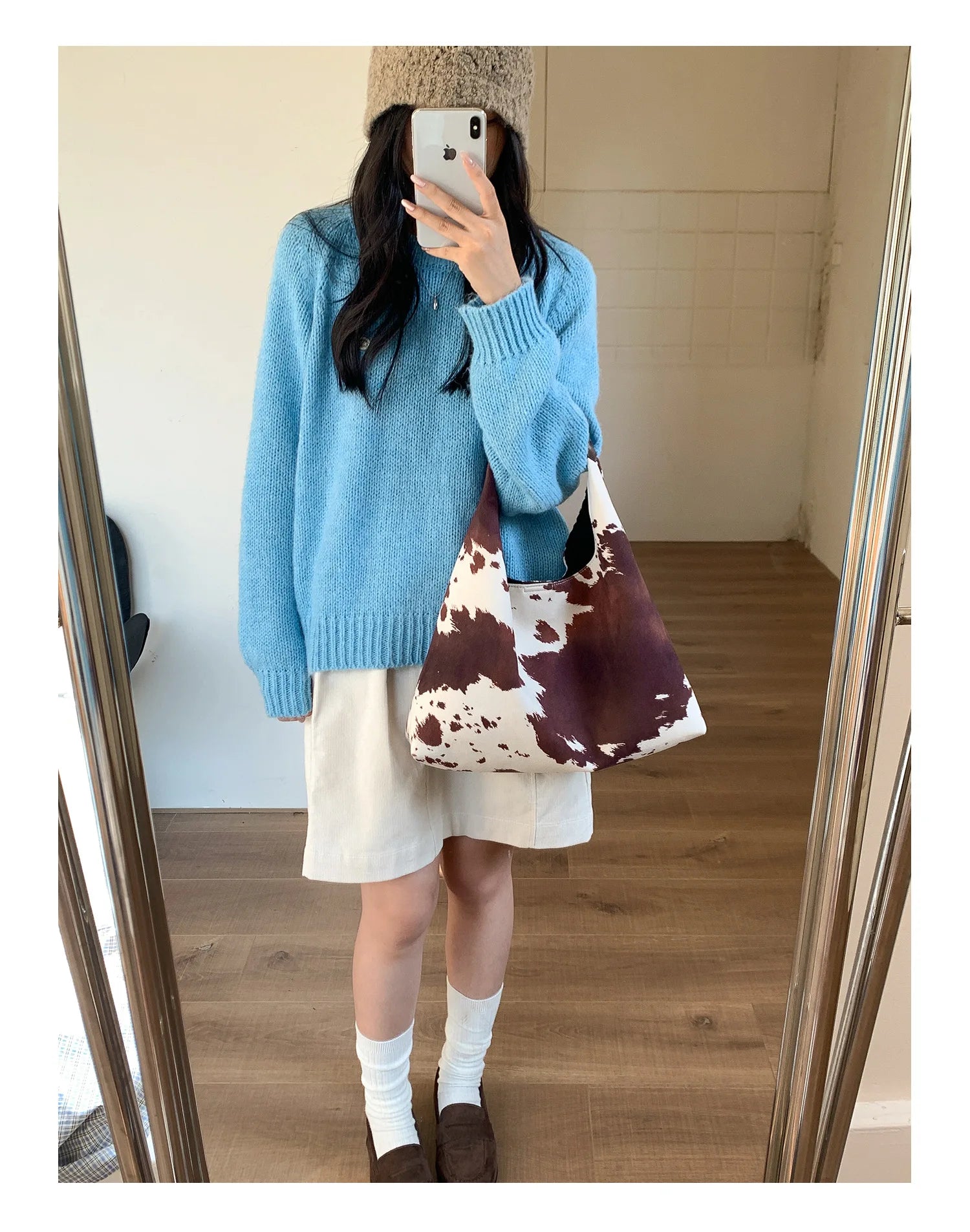 LIZAKOSHT  -  Fashion Cow Print Shoulder Bag Large Capacity High Quality Tote Bag Daily Commute Women Handbag Guangzhou High Quality Bag