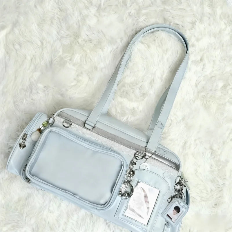 LIZAKOSHT  -  Sweet One Shoulder Tote Ita Bag Women's Fashionable Versatile Y2k Multi Style Large Capacity Transparent Outer Bag Crossbody Bag