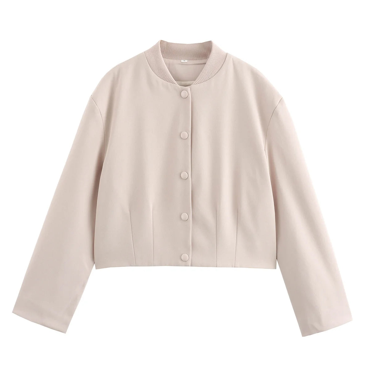 LIZAKOSHT  -  2 Colors Jackets for Women 2024 Stand Collar Coat Female Chic Single-breasted Outerwear Ladies Casual Jacket New In