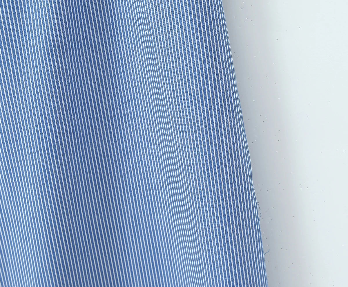 LIZAKOSHT  -  CHIC Blue White Stripes Cotton Wide leg Pants Women Elastic Waist Loose Casual Floor Length Trousers Pants Pink