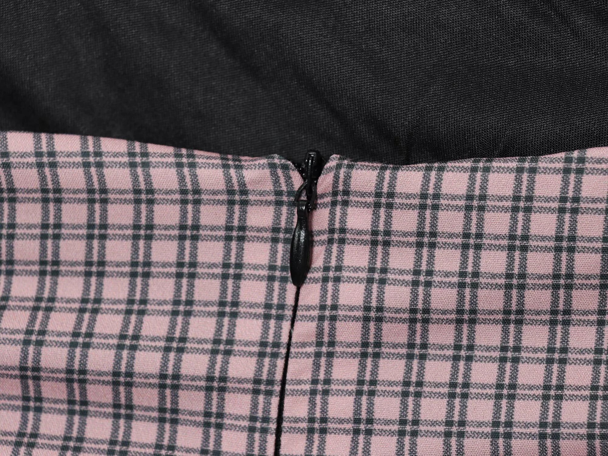 LIZAKOSHT  -  European and American autumn new women's clothing style simple sleeveless slim fit plaid strapless short dress