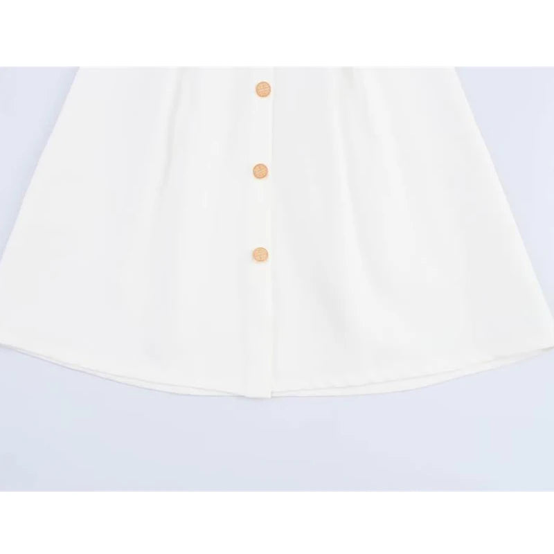 LIZAKOSHT  -  Dresses Summer Women's 2025 New Chic Slim Elegant Mini Dress Women's Street Leisure Holiday Youth Fashion Simple Dress
