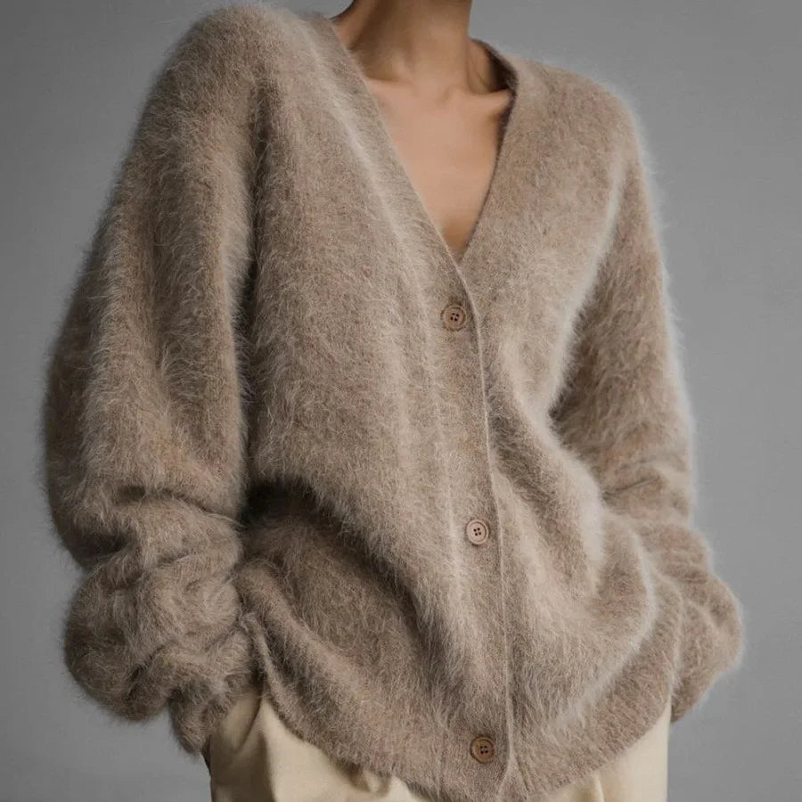 LIZAKOSHT  -  Knit Cardigan Sweater for Women Fashion Casual Single-breasted Long Sleeve Top 2025 Autumn Winter Women's Sweater Korean Style